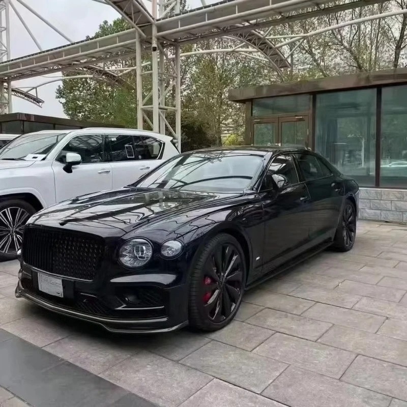 Dry Carbon Fiber Small Surround Body Kit for  Flying Spur 20 Upgrade Front Lip Rear Diffuser Side Skirts and Rear wings
